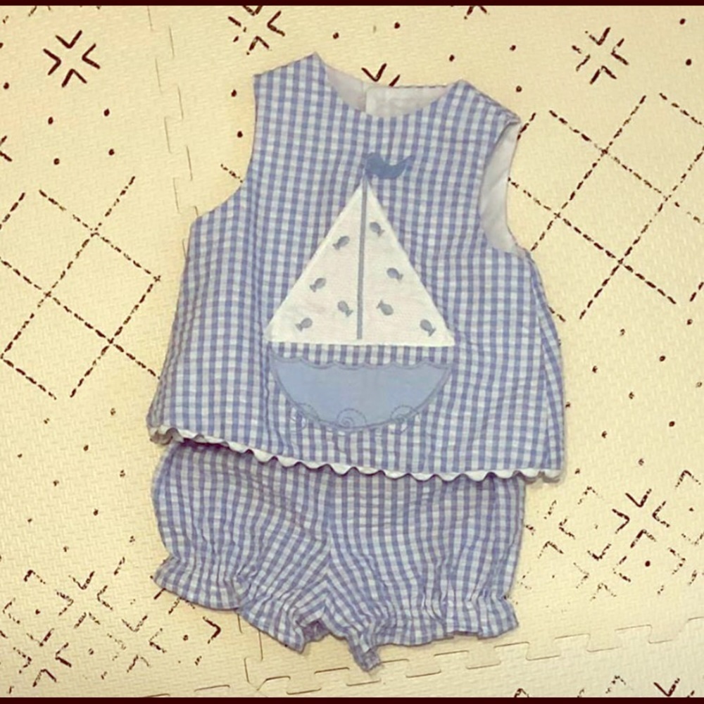 Boutique baby boy summer outfit